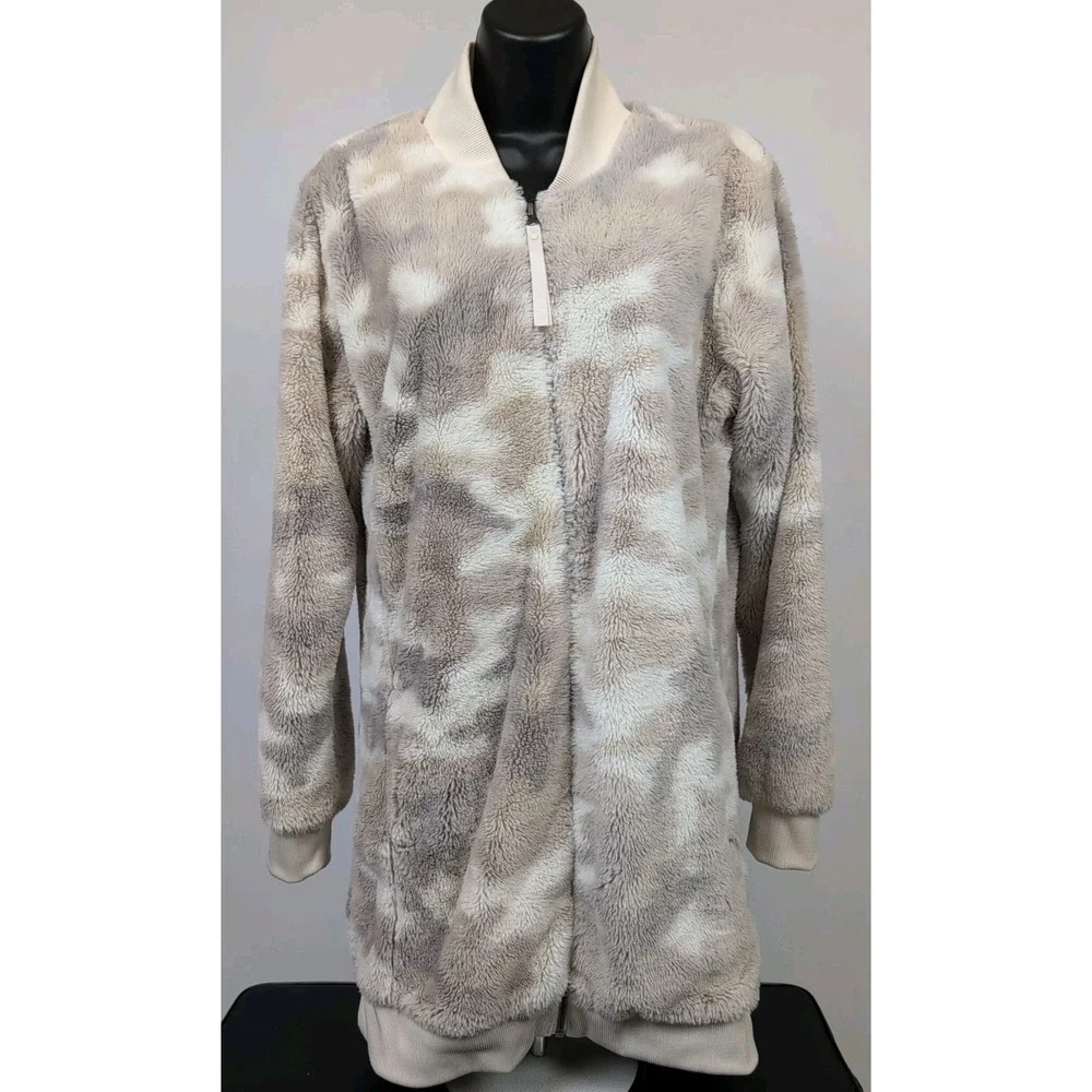 Columbia Womens Jacket Bundle Up Printed Fleece Sherpa Camouflage‎ Cream Size M